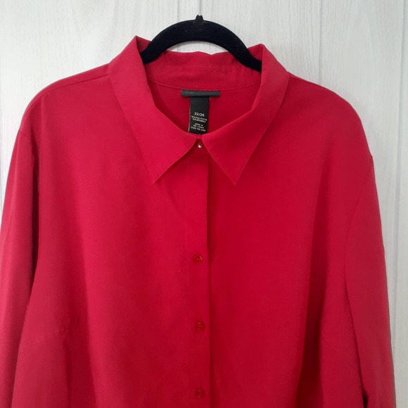 Ladies Lane Bryant Midnight Blue Blazer and Red Blouse Size 22 - Picture 8 of 15